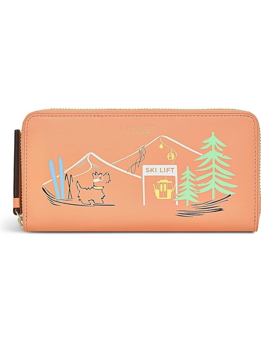 RADLEY LONDON - Apres Large Zip Around Leather Wallet Ski SUNSET Color NEW
